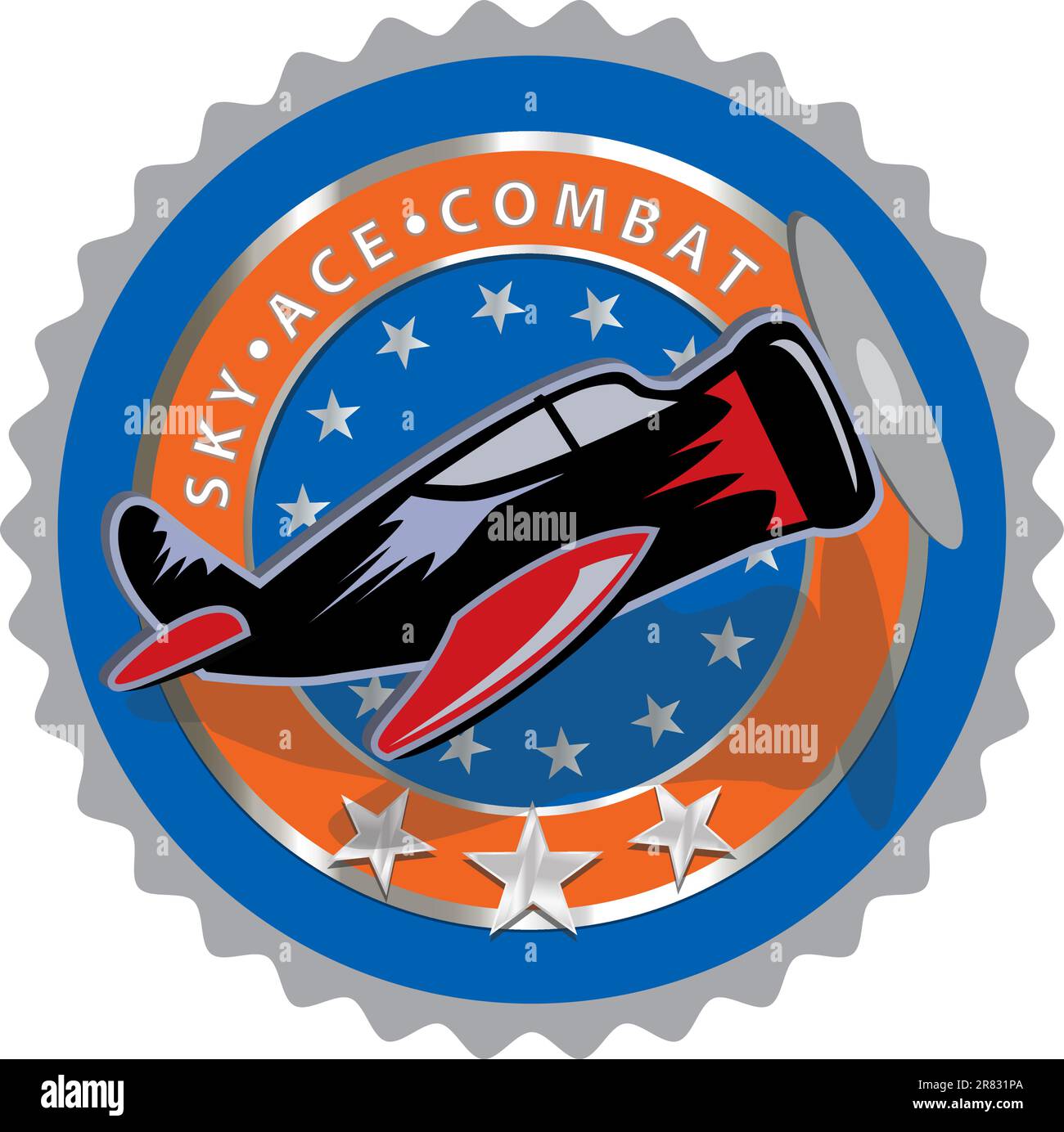 Kreative Illustration des Aero-Gedenklabels Stock Vektor