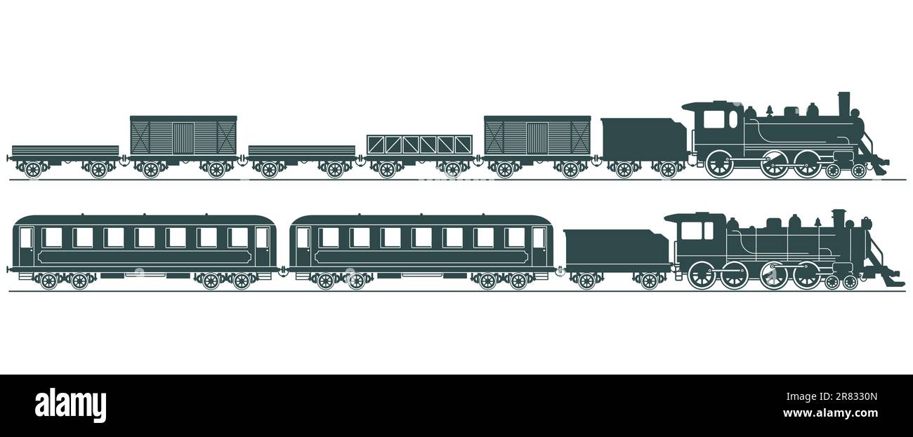 Dampfeisenbahn Stock Vektor