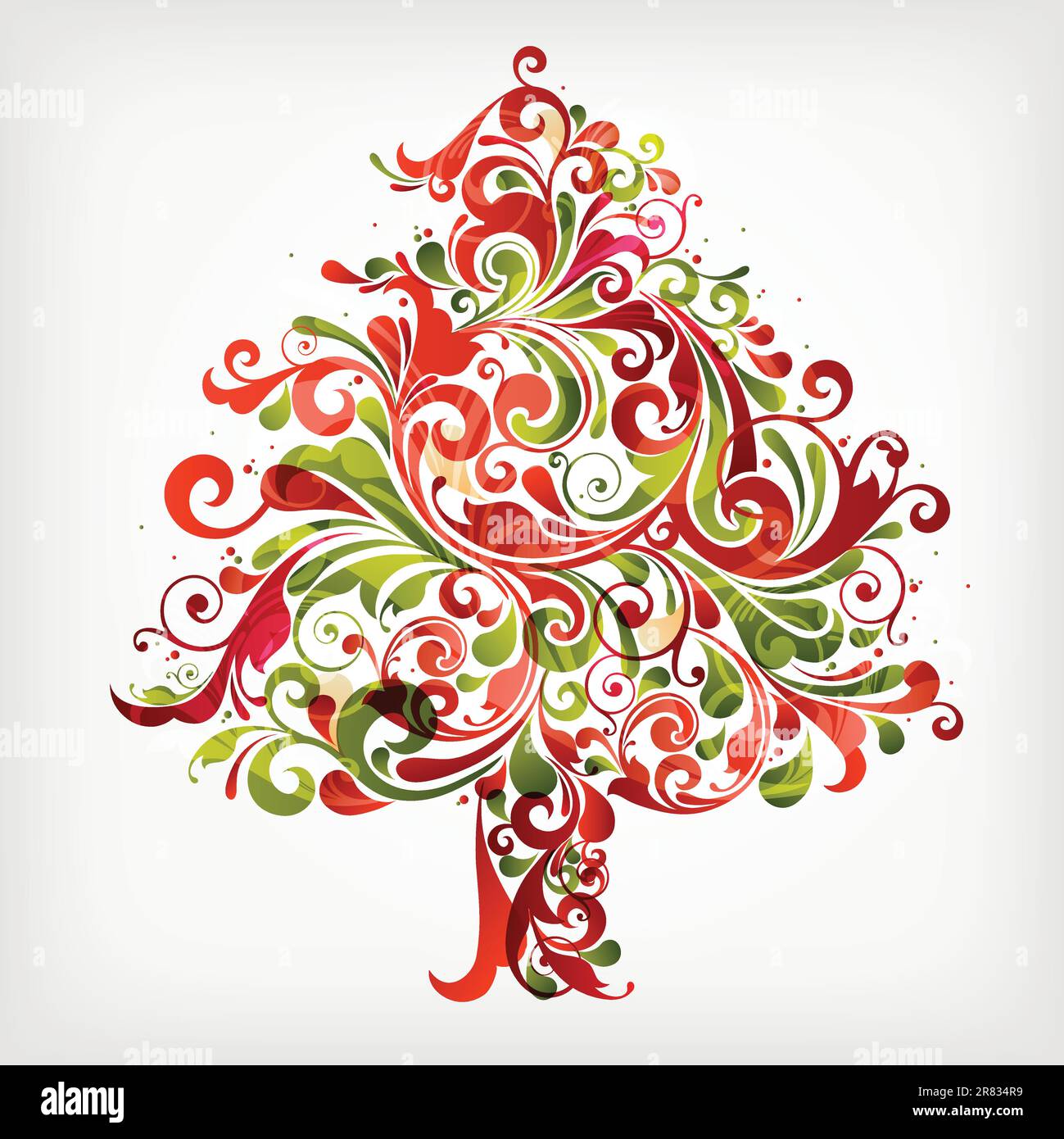 Abbildung eines Weihnachtsbaums Stock Vektor