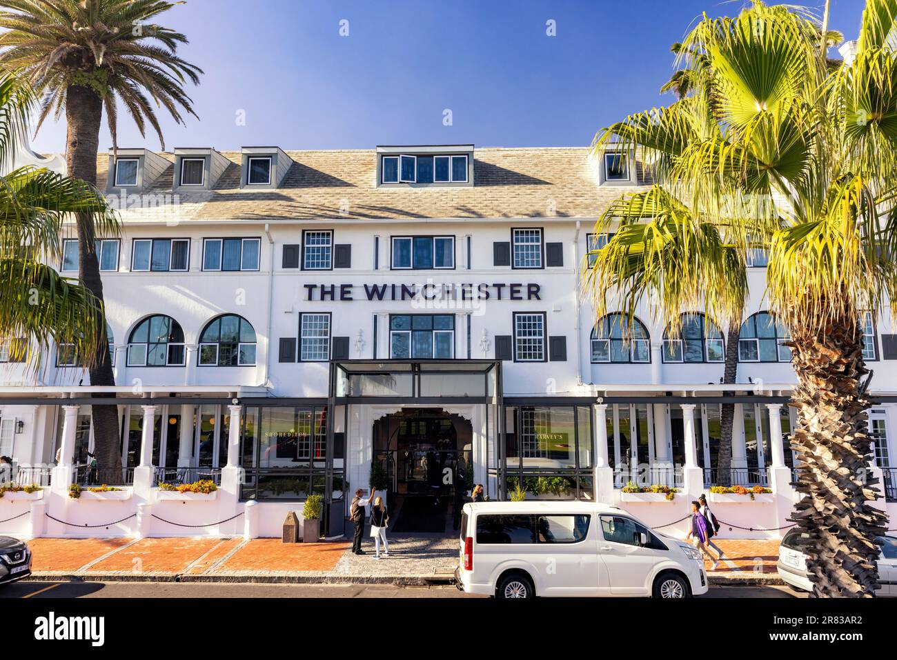 Das Winchester Hotel befindet sich an der Sea Point Promenade - Kapstadt, Südafrika Stockfoto