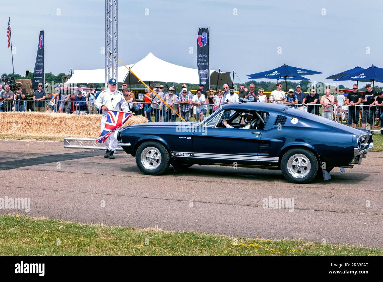 1967 Hero-ERA One Ford 1967 Ford Mustang Fastback auf dem Flywheel Event bei Bicester Heritage 2023 Stockfoto