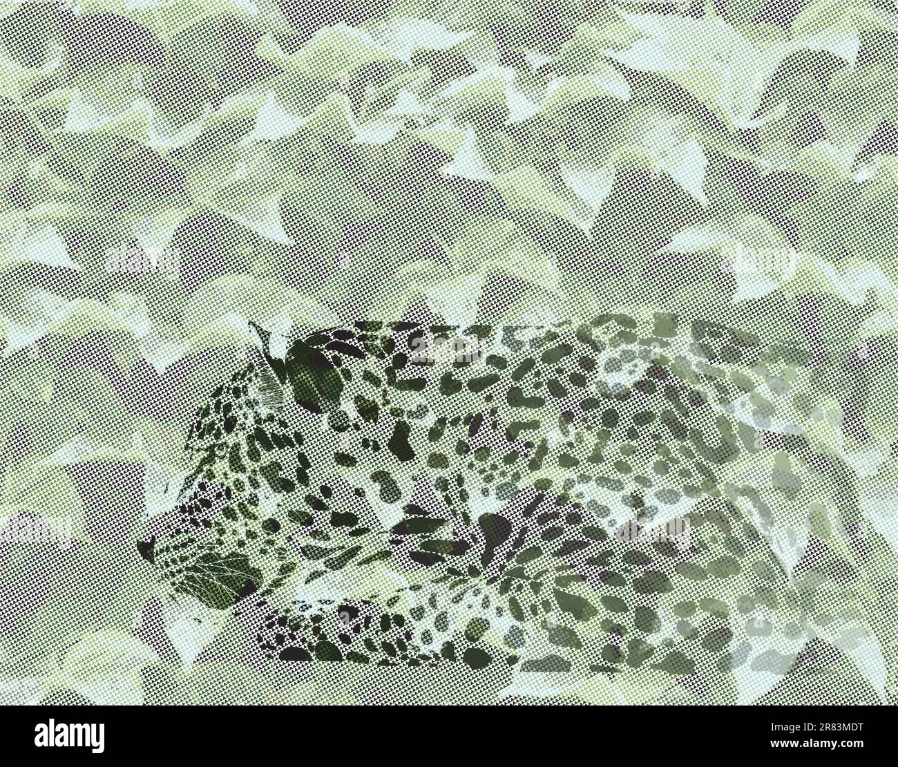 Ein versteckter Leopard Stock Vektor
