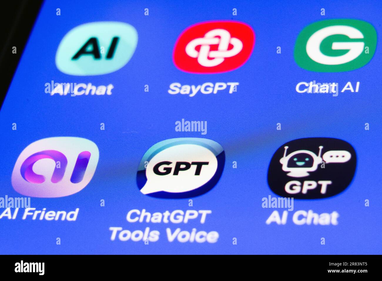 Die Logos verschiedener ChatGPT-Apps fr knstliche Intelligenz (KI) auf  dem deutschen Smartphone-Bildschirm Stockfotografie - Alamy