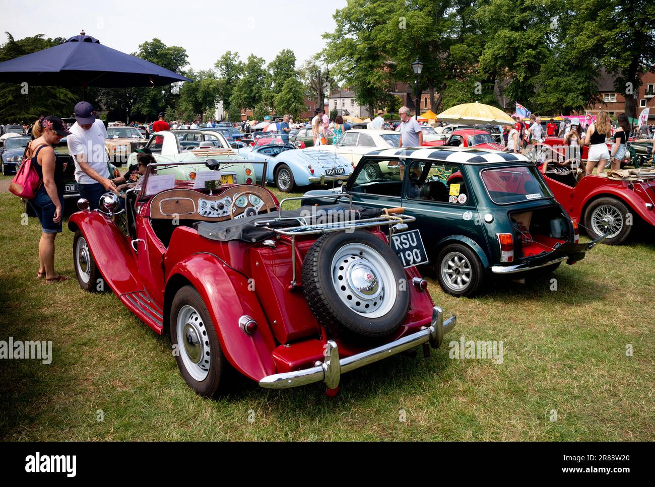 Oldtimer-Show, Pump Room Gardens, Leamington Spa, Warwickshire, England, UK Stockfoto