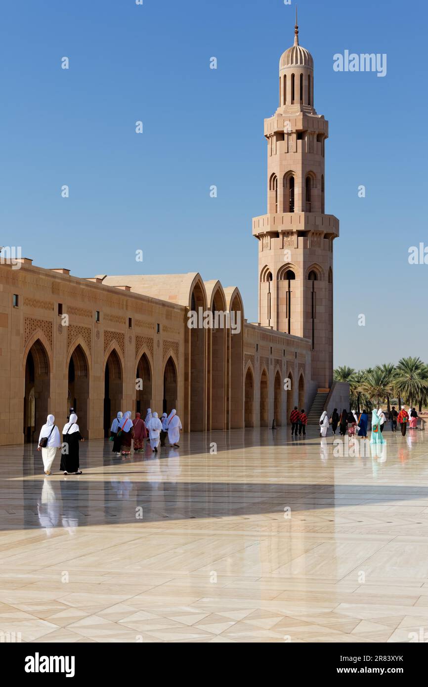 Sultan Qaboos Große Moschee. Sultanat von Oman. Saltanat?um?n. Sultanat Oman. Oman Stockfoto