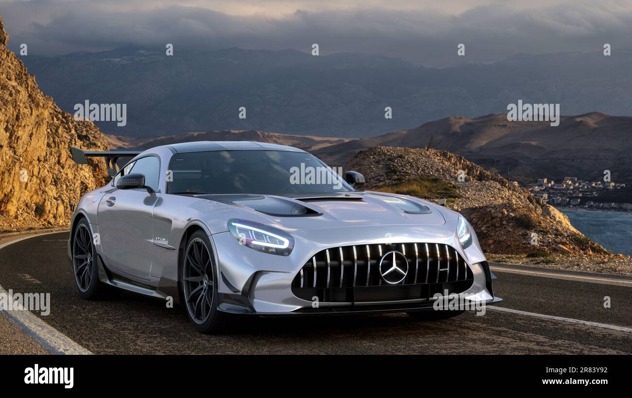 AMG - Baureihe GT Black Stockfoto