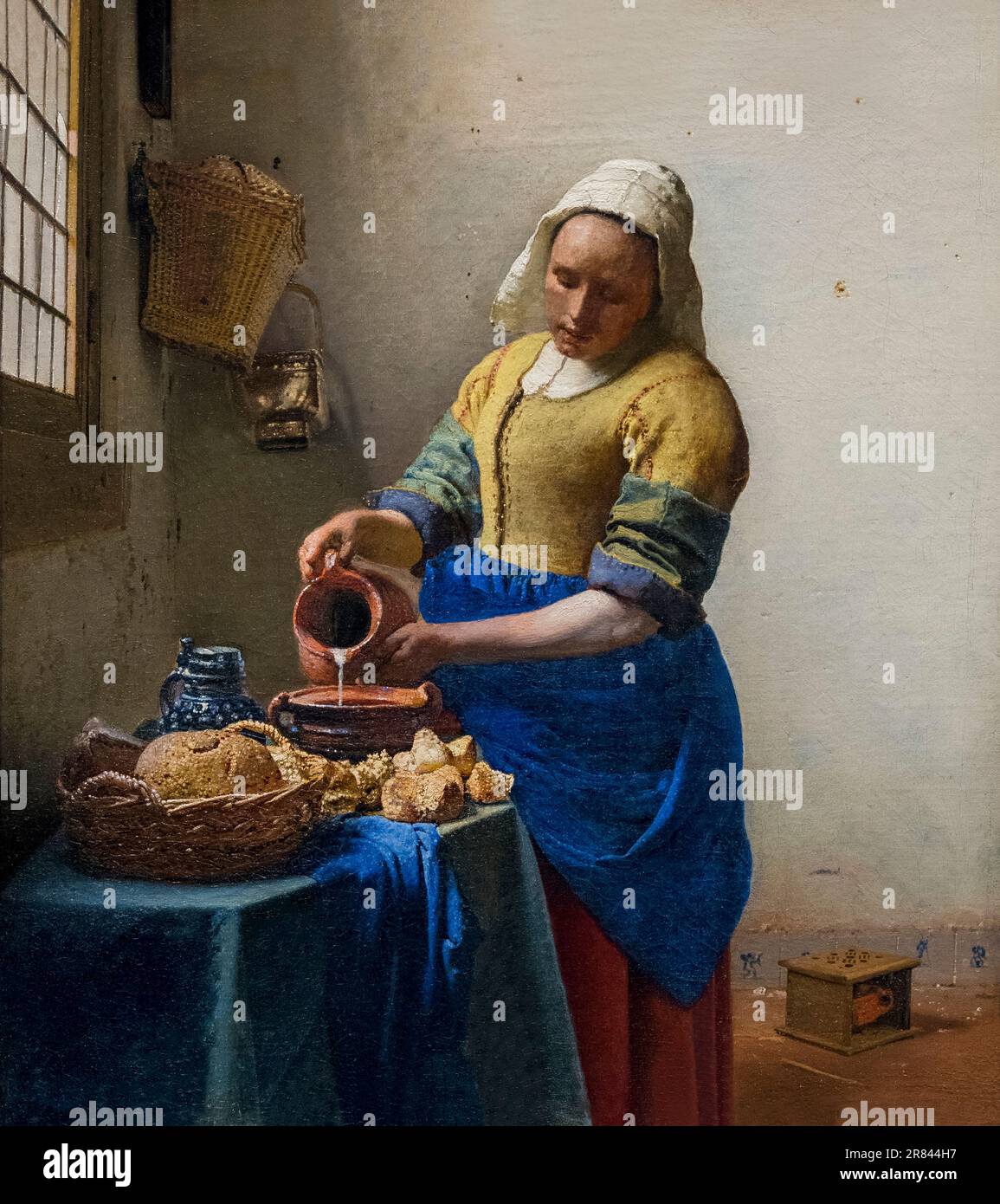 Milkmaid, Johannes Vermeer, circa 1660, Rijksmuseum, Amsterdam, Niederlande, Europa Stockfoto