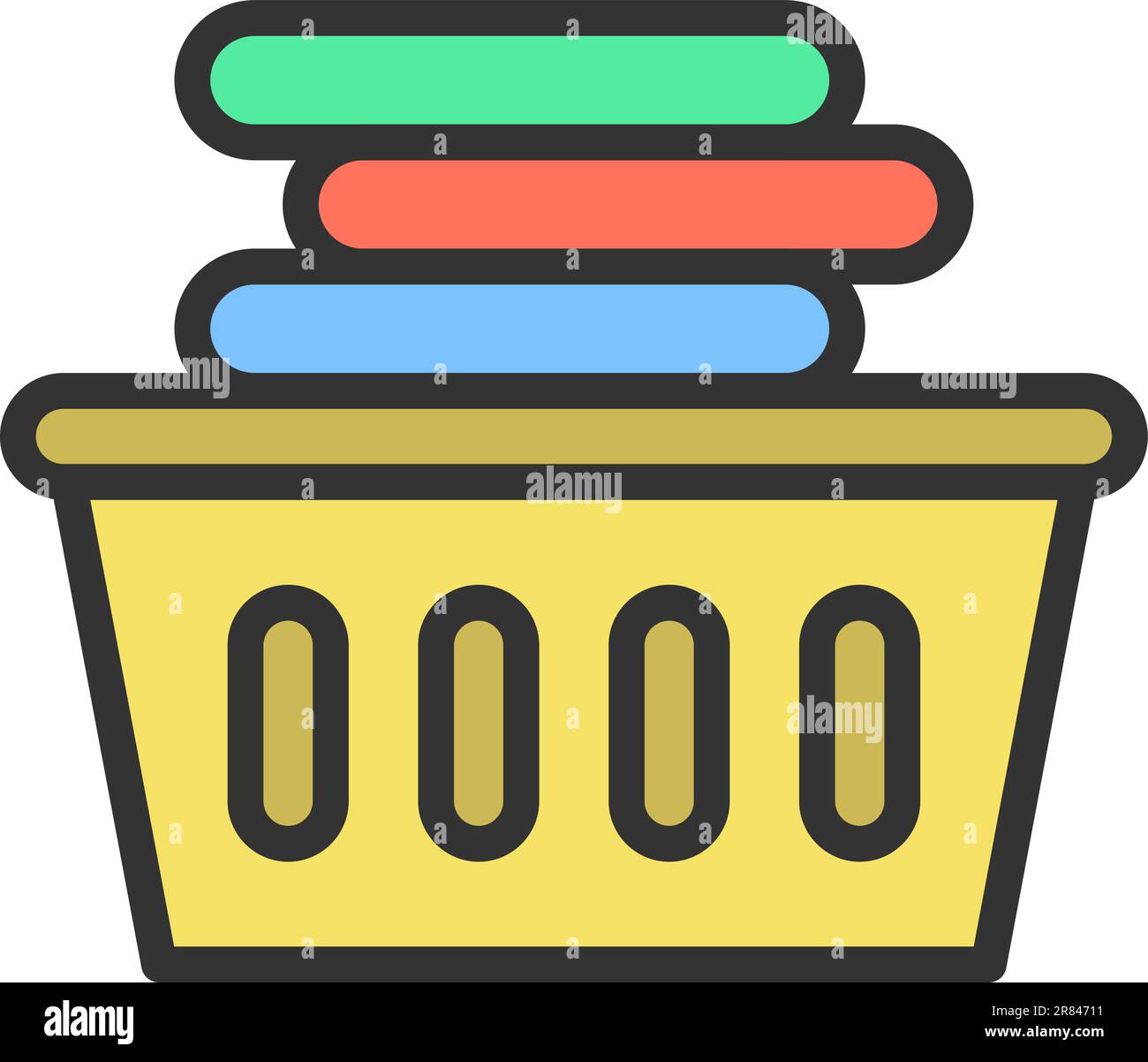 Vektorbild des Symbols „Wäschekorb“. Stock Vektor
