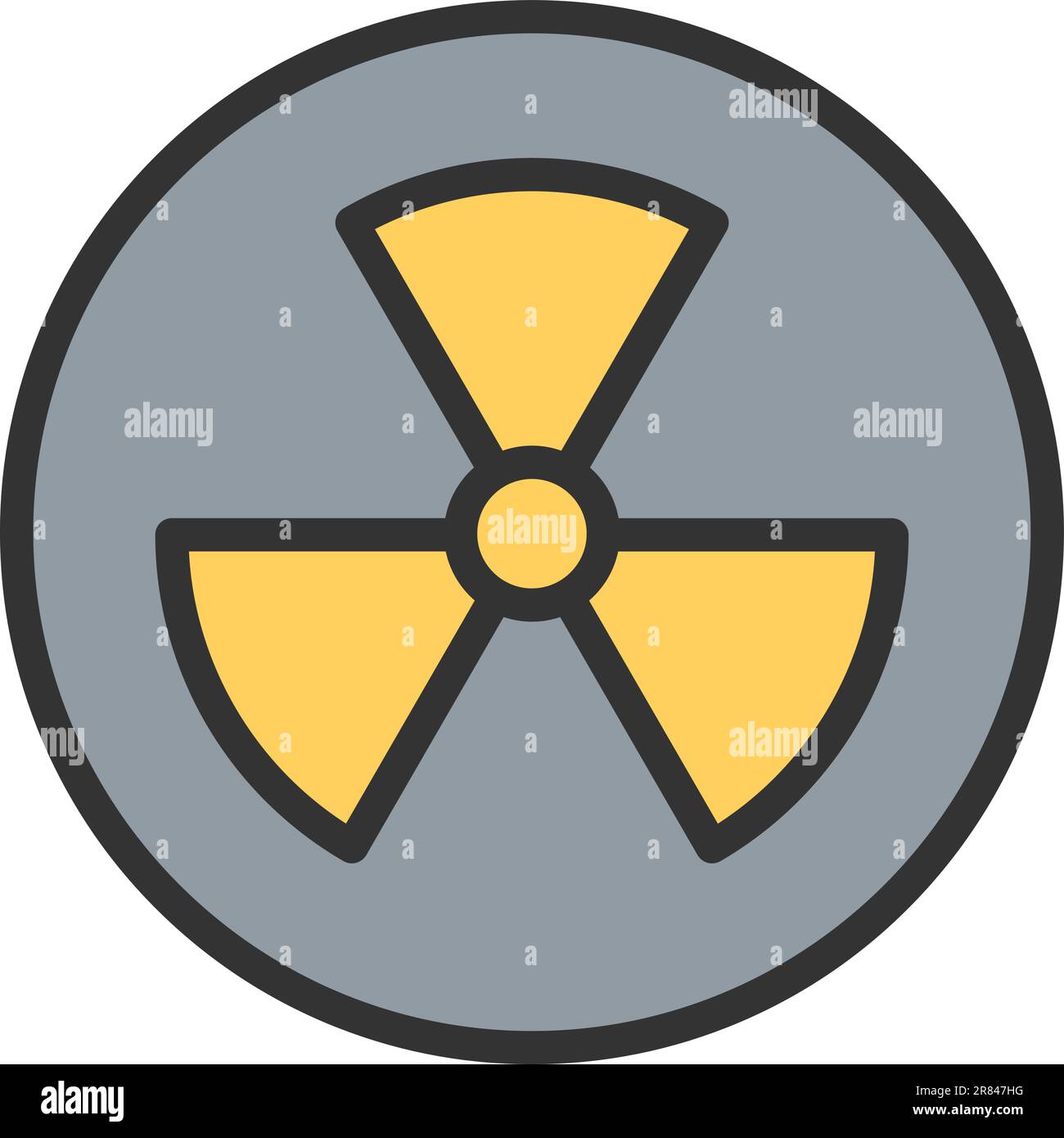 Vektorbild des Symbols „Strahlungszeichen“. Stock Vektor