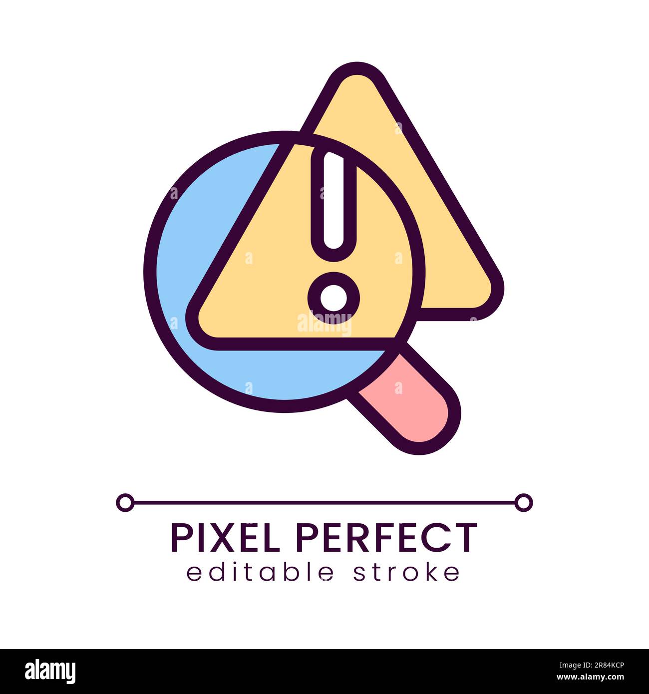 Problemidentifizierung Pixel Perfect RGB-Farbsymbol Stock Vektor