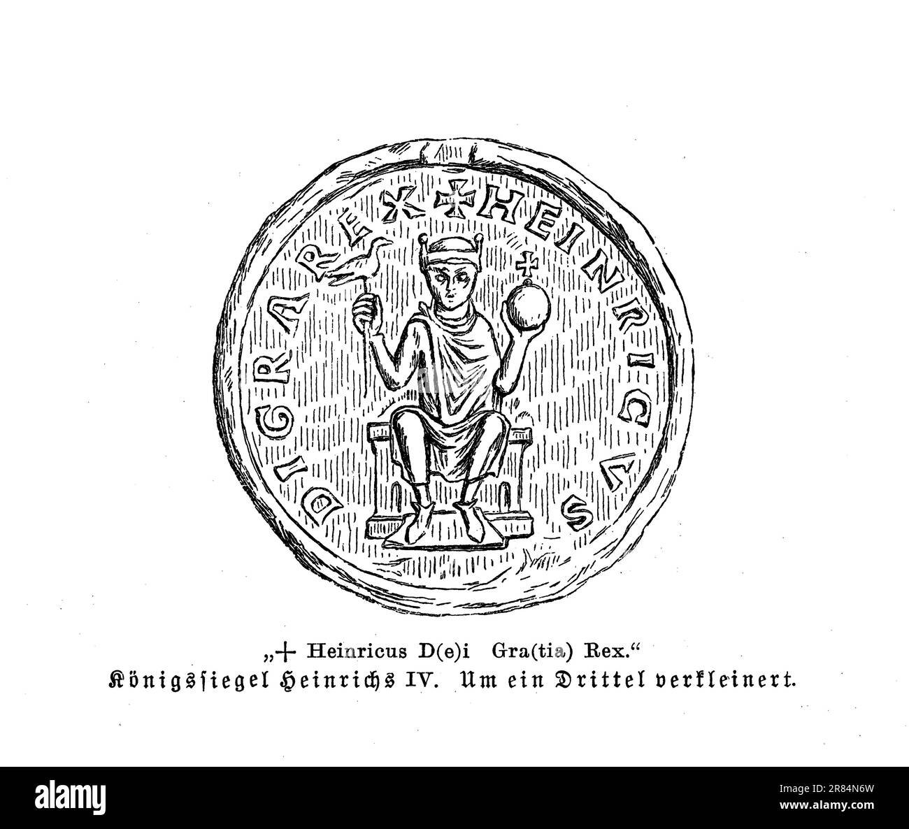 Siegel Heinrich IV. Heiliger römischer Kaiser, 11. Jahrhundert Stockfoto