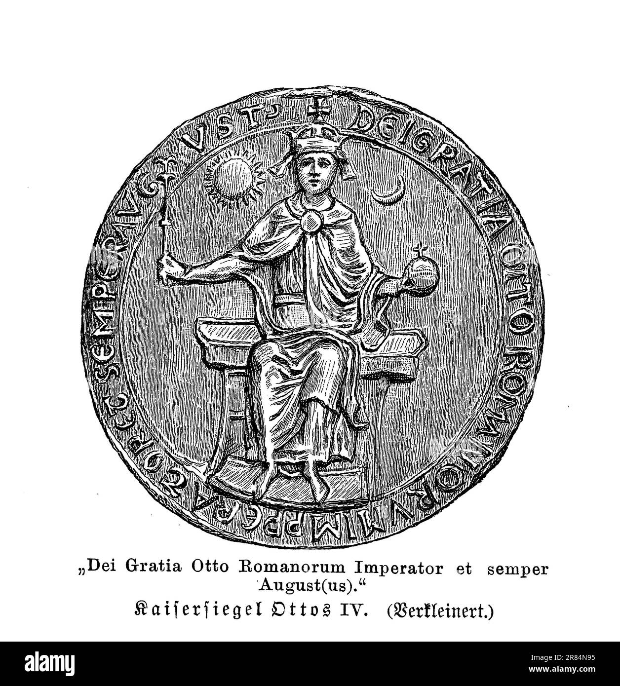 Siegel Otto IV. Heiliger römischer Kaiser 12.-13. Jahrhundert Stockfoto