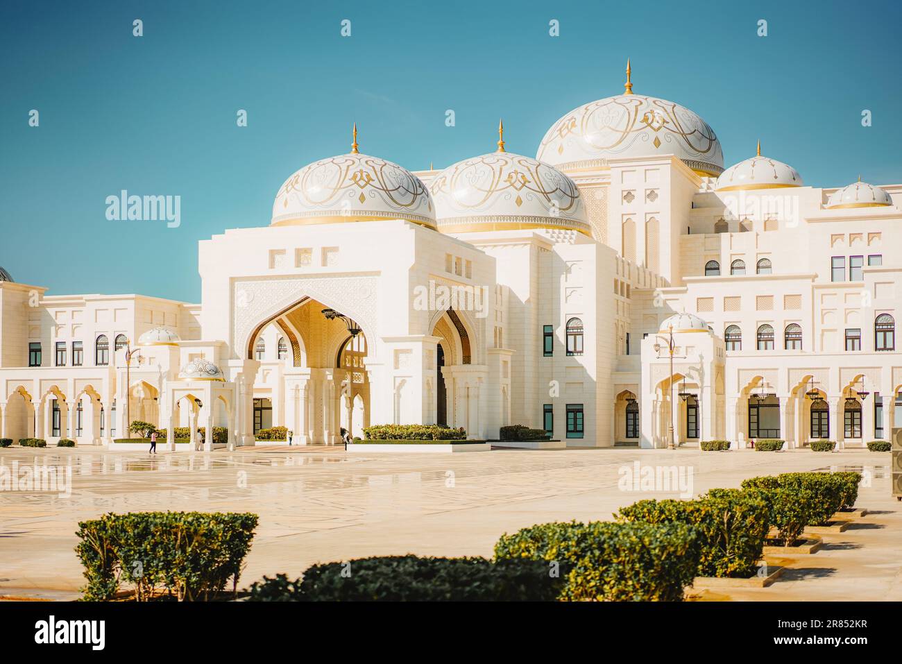 Der berühmte historische Qasr Al Watan, ein historischer Palast in Abu Dhabi, Vereinigte Arabische Emirate Stockfoto