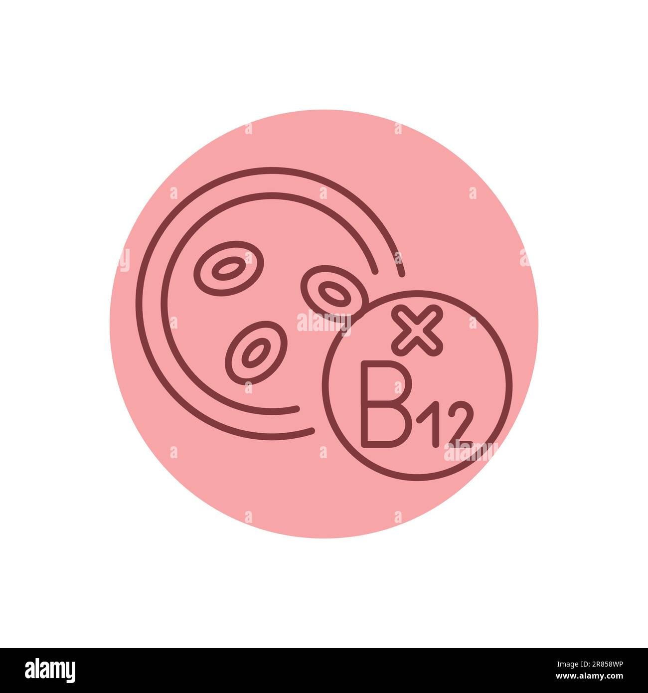 Schwarzes Liniensymbol für perniziöse Anämie. Autoimmunerkrankungen. Piktogramm für Webseite, mobile App, Werbeaktion. Stock Vektor