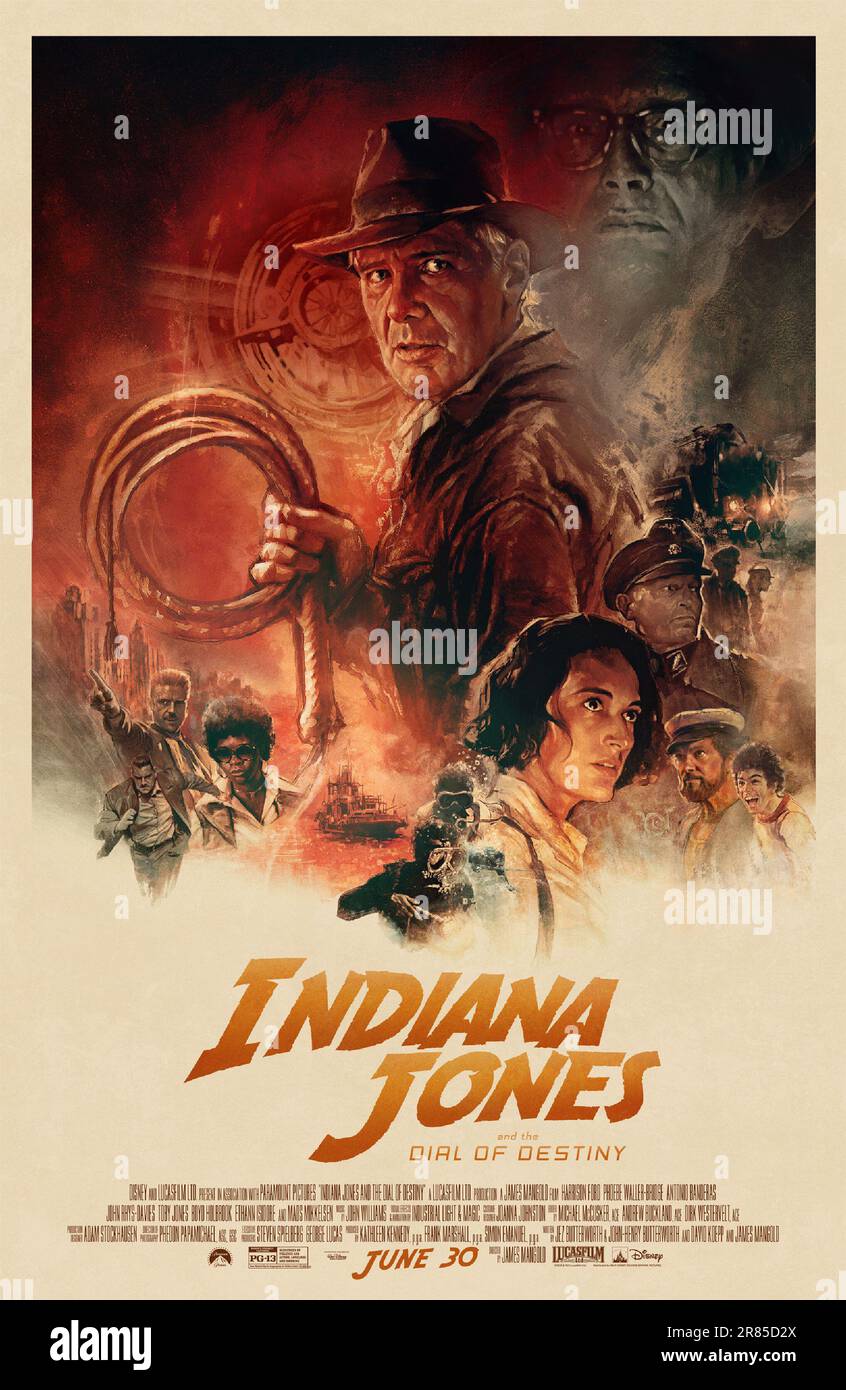 Poster „Indiana Jones and the Dial of Destiny“ (2023). Foto: Lucasfilm Ltd Stockfoto