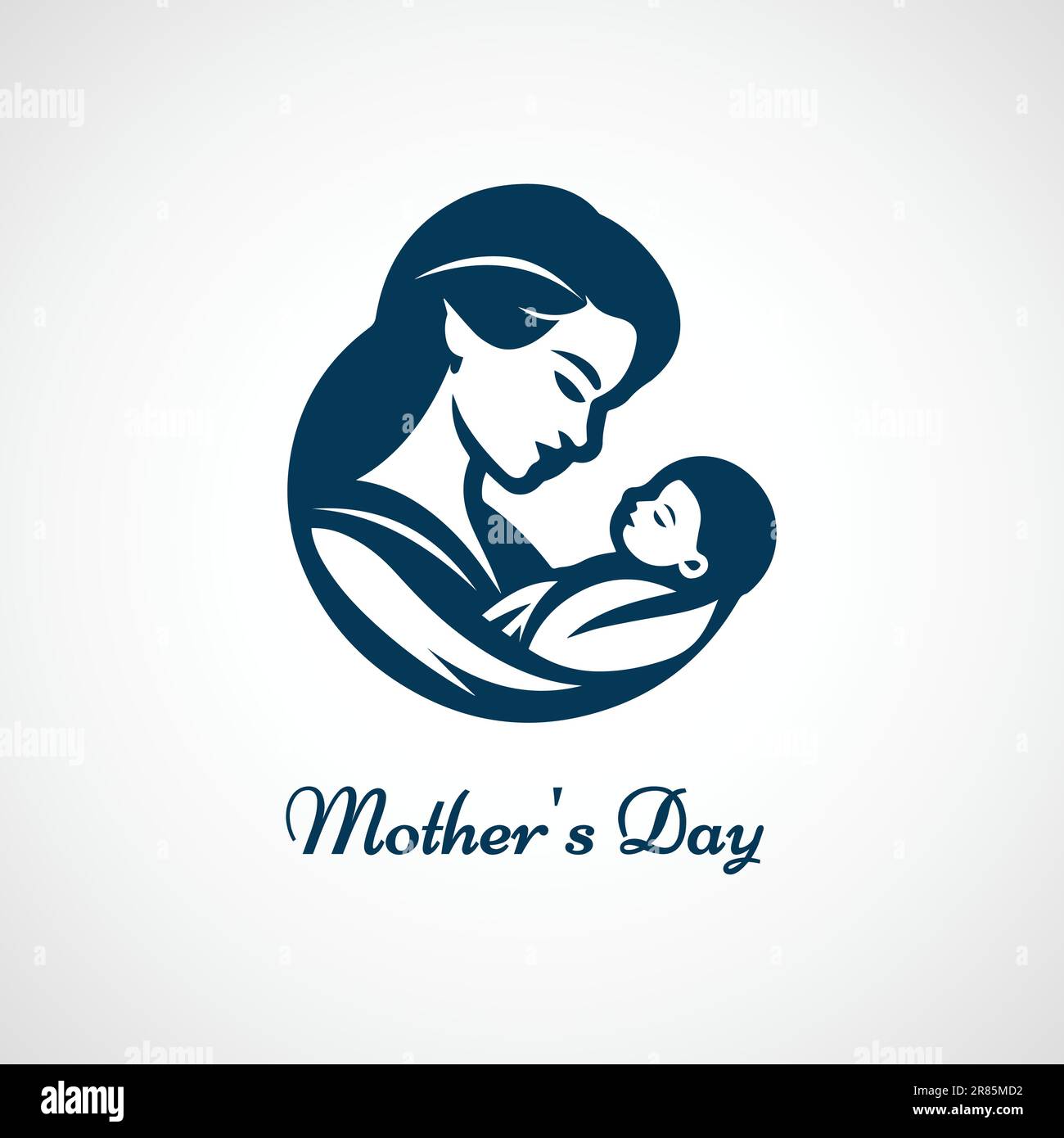 Happy Mother's Day Design mutter und Kinderbetreuung Stock Vektor