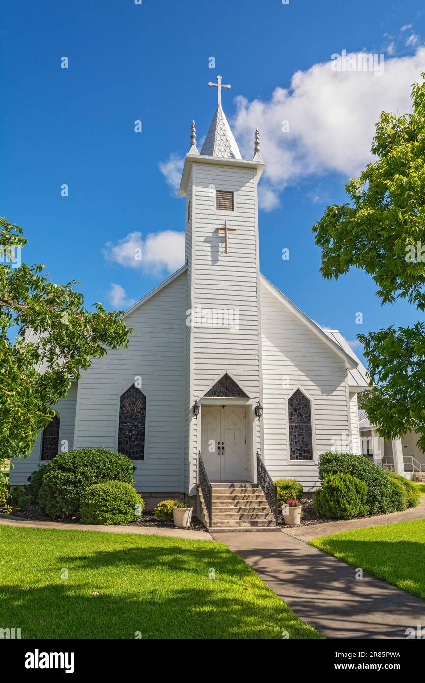 Texas, Hill Country, Gillespie County, Harper, St. James-Lutheran-Kirche, ca. 1914 Stockfoto