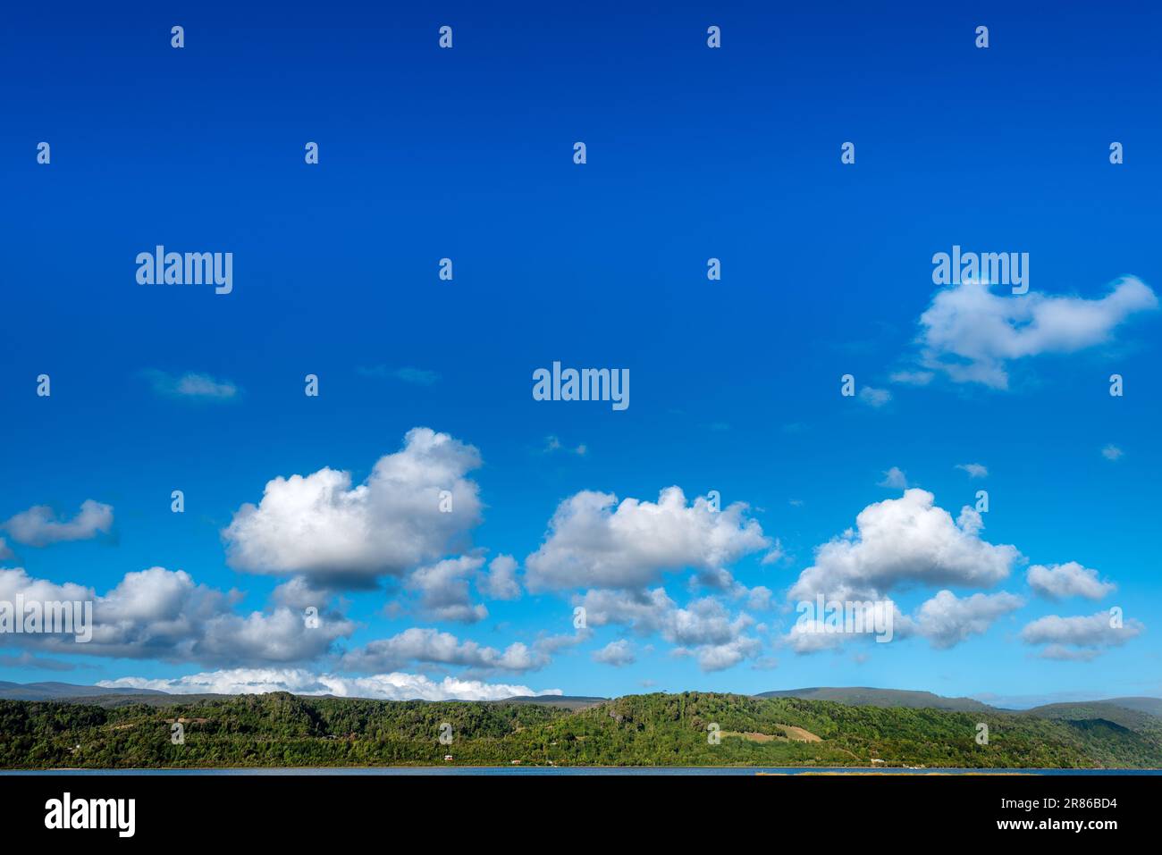 Lake Huillinco in Cucao, Chiloe Island, Chile Stockfoto