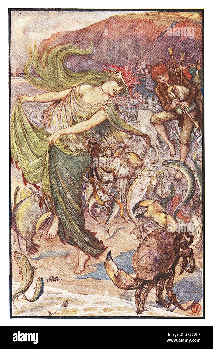 Henry Justice Ford - Sea Lady lockt Maurice ins Meer - 1910 Stockfoto