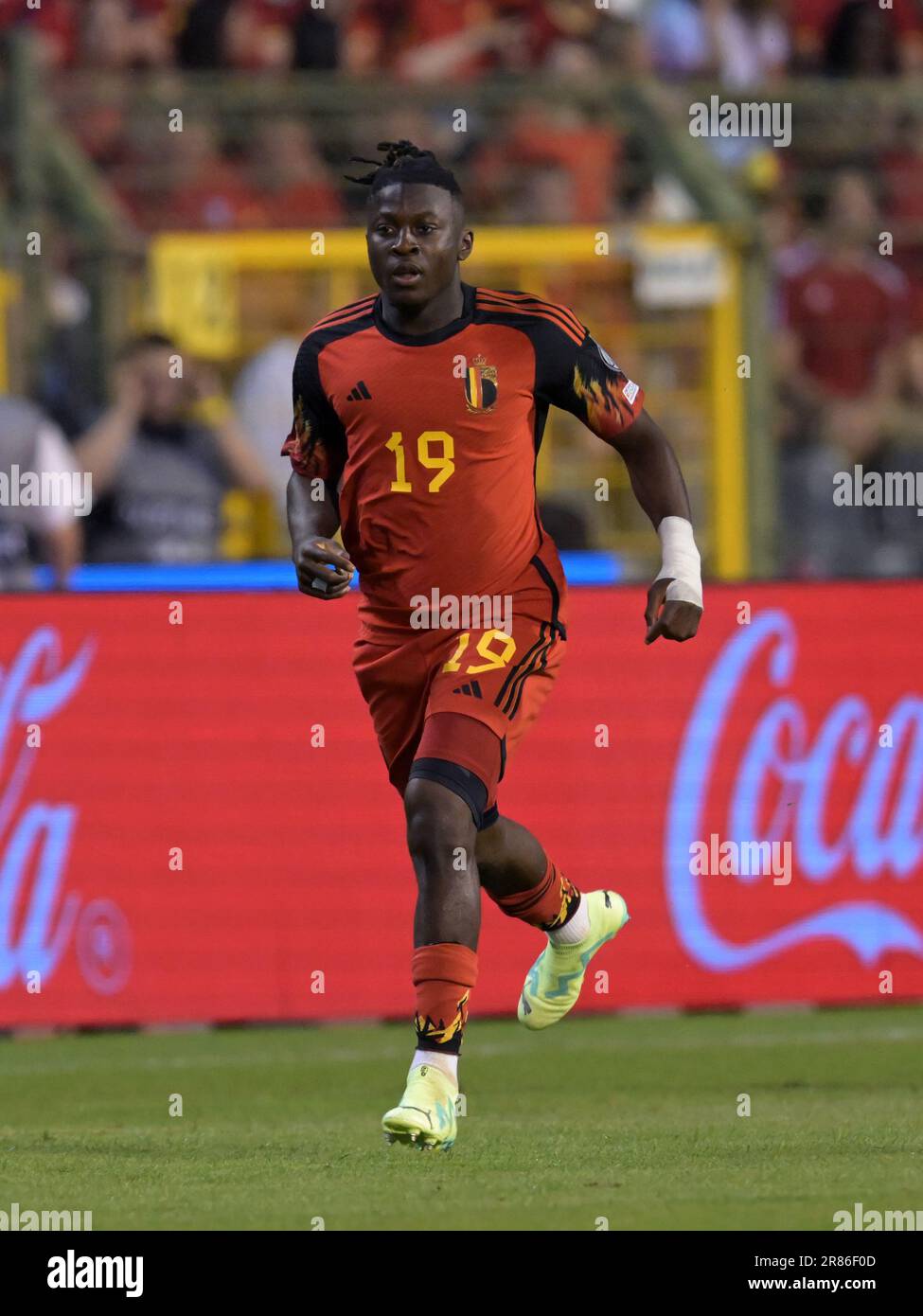 BRÜSSEL - Johan Bakayoko von Belgien während des Qualifikationsspiels der UEFA EURO 2024 zwischen Belgien und Österreich im King-Baudouin-Stadion am 17. Juni 2023 in Brüssel, Belgien. AP | niederländische Höhe | GERRIT VON KÖLN Stockfoto