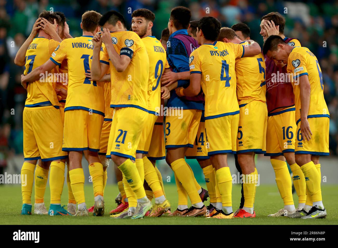 KasachstanSpieler feiern nach dem UEFA Euro 2025 Qualifying Group H