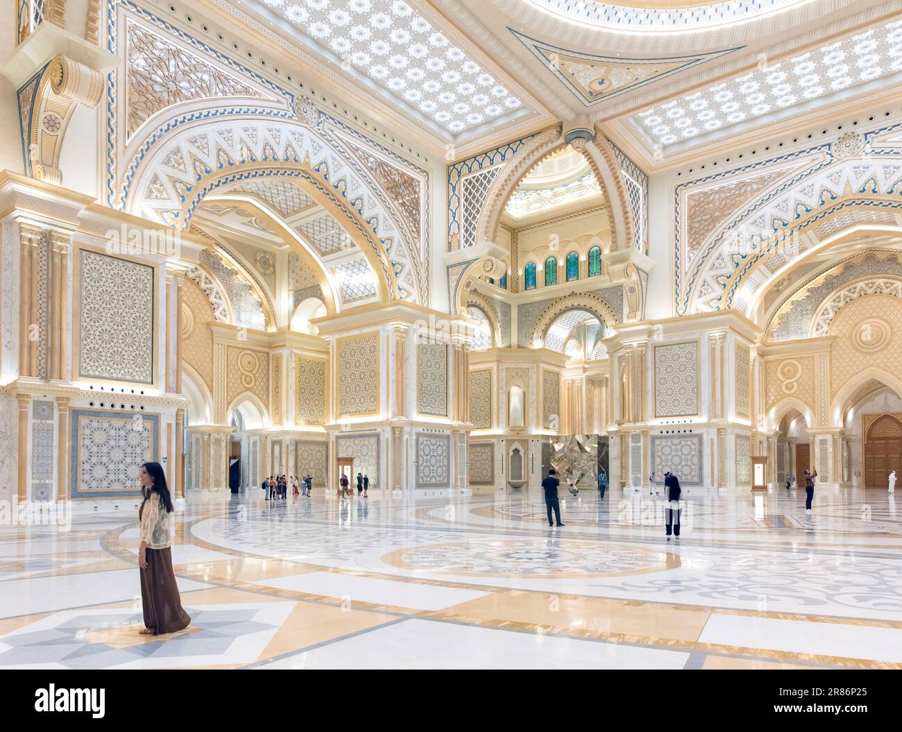 Innenraum des Qasr Al Watan Präsidentenpalastes Abu Dhabi Abu Dhabi, Vereinigte Arabische Emirate Stockfoto