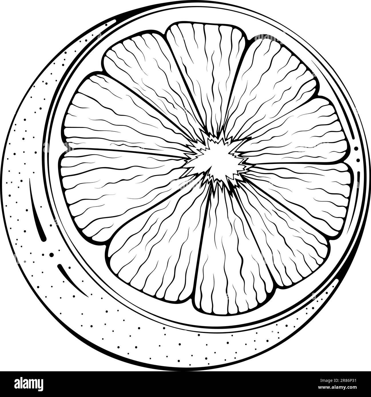 Halbe Zitronenkunst Stock Vektor