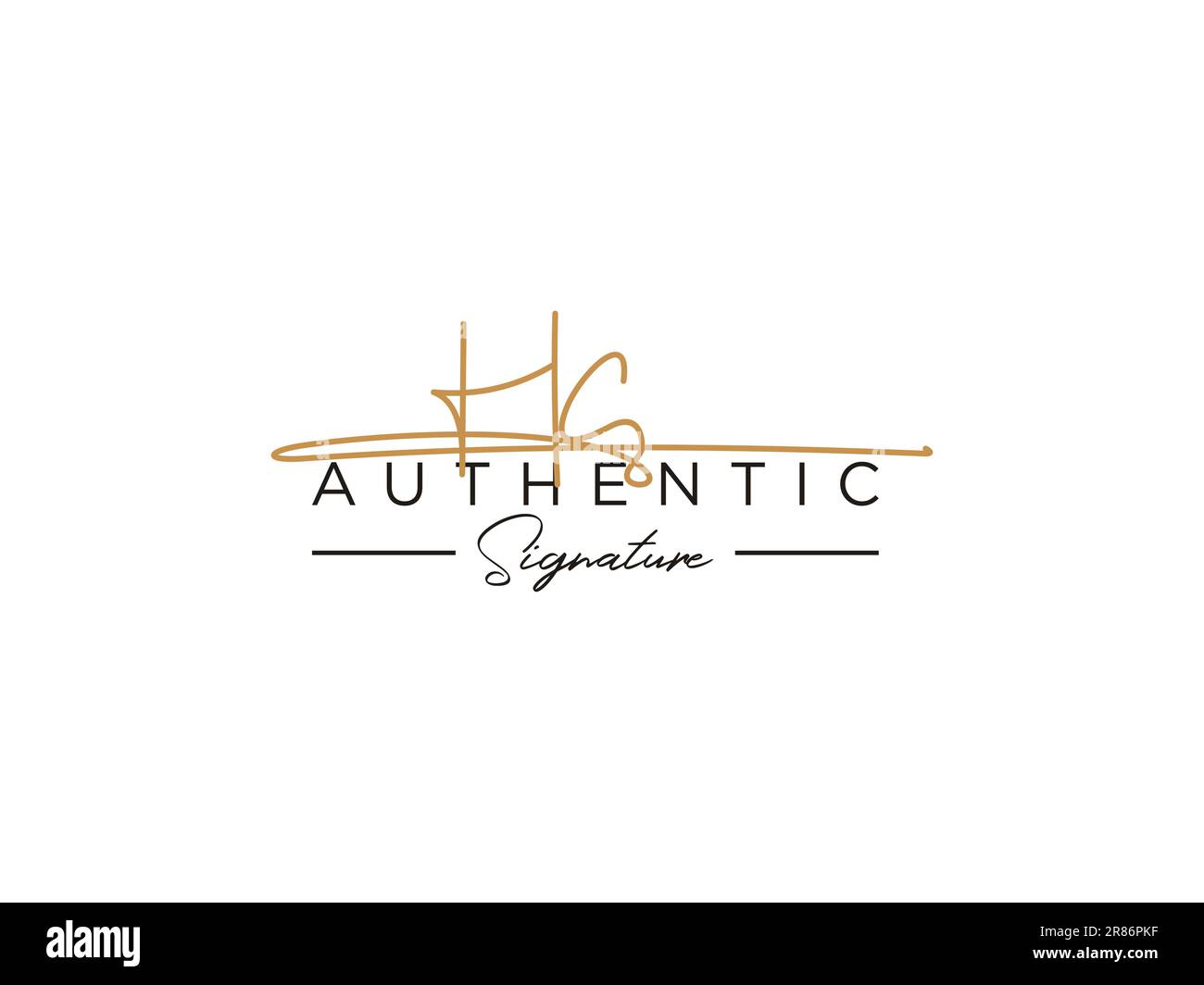 HC Signature Logo Template Vector (Vorlagenvektor für das HC-Logo) Stock Vektor