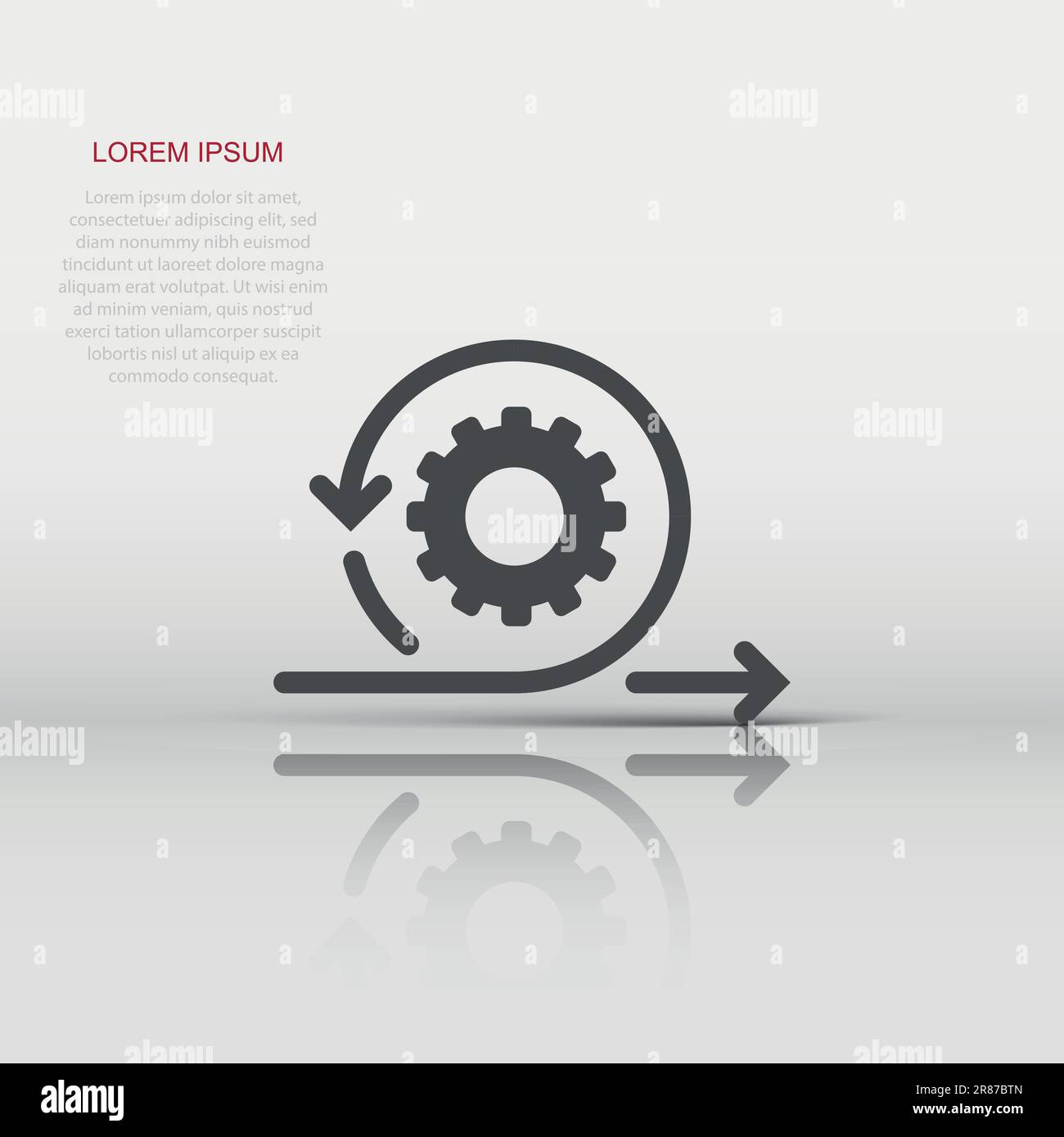 Agiles Symbol in flacher Form. Flexible Vektorgrafiken auf weißem isoliertem Hintergrund. Pfeil Zyklus Geschäftskonzept. Stock Vektor