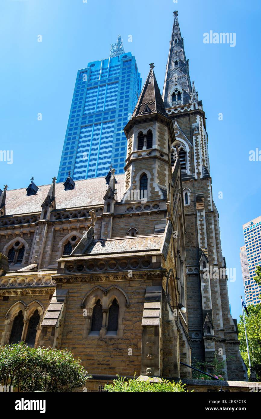 Scot's Church, Presbyterianische Kirche im Stadtzentrum von Melbourne, Victoria, Australien Stockfoto