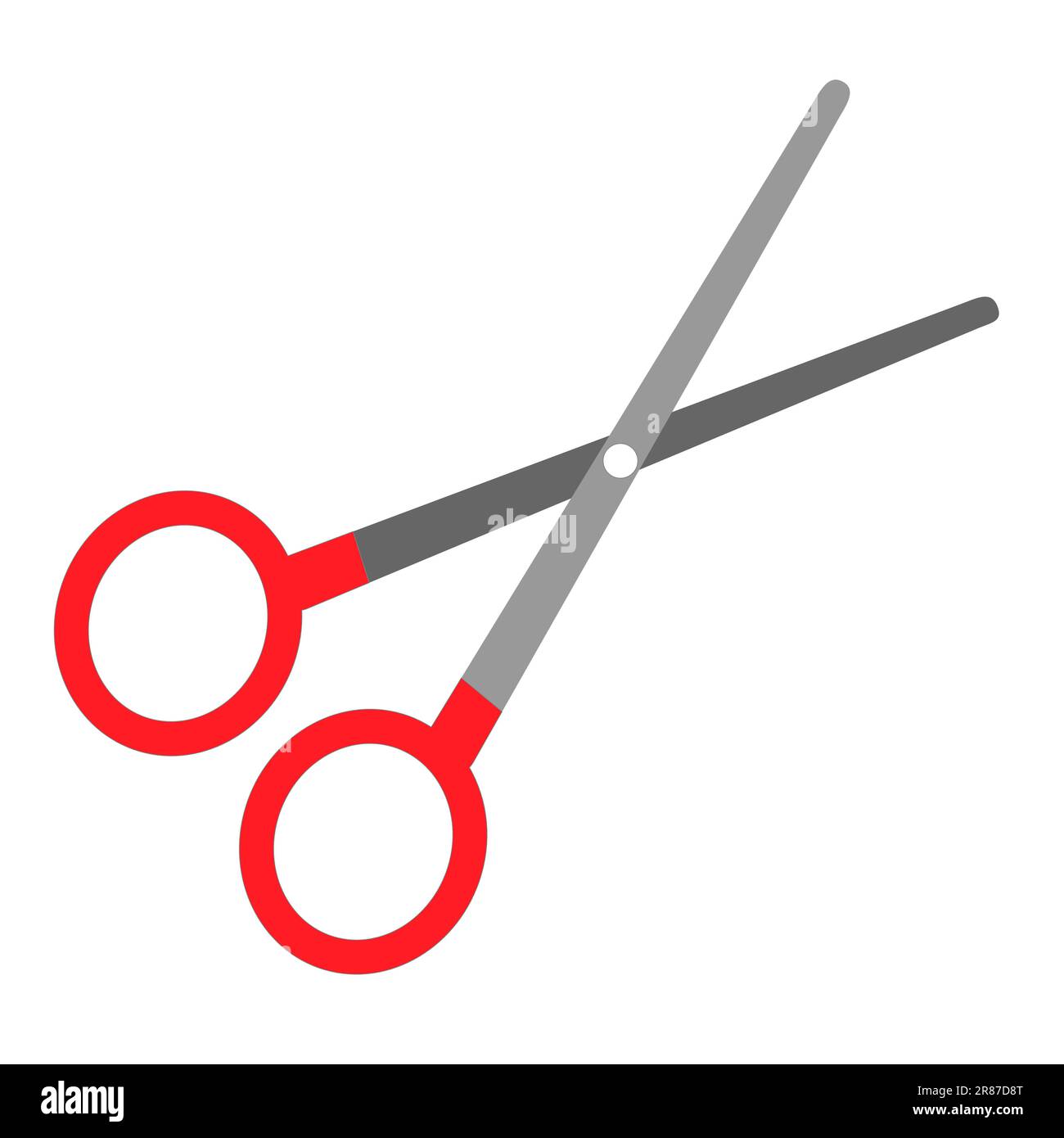 Symbol für isolierte Scheren in flacher Form Stock Vektor