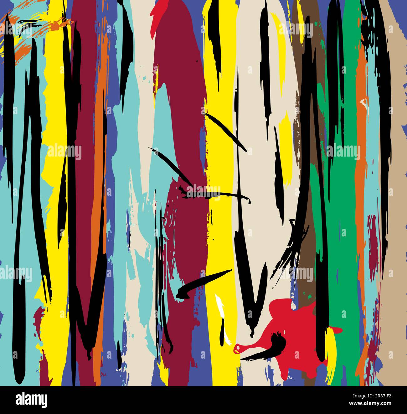 Graffiti-Stil Vertikal Gestreifter Hintergrund Stock Vektor