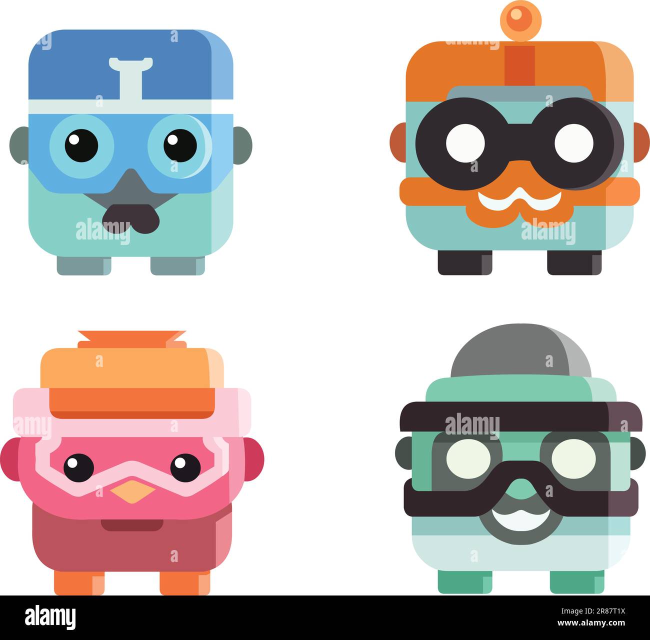 Abstrakte Gruppe von Zeichensymbolen Stock Vektor