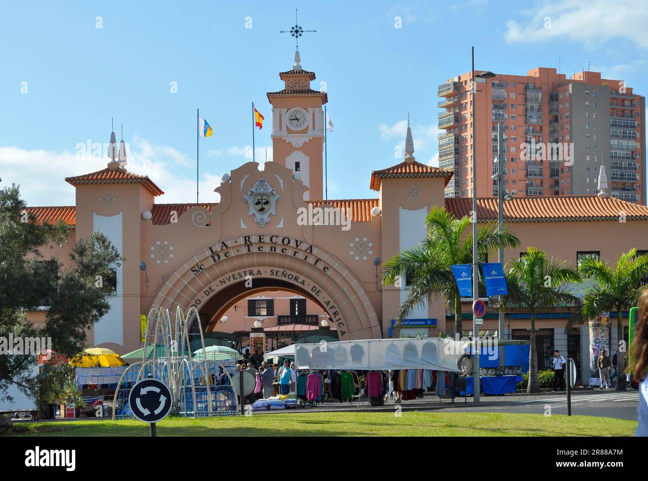 S. Cruz, Kirche, Stadtzentrum, Santa Cruz de Tenerife, Mercado de ntra sra de Africa, Santa Cruz Markt, La Recova, Insel Teneriffa, Spanien Stockfoto