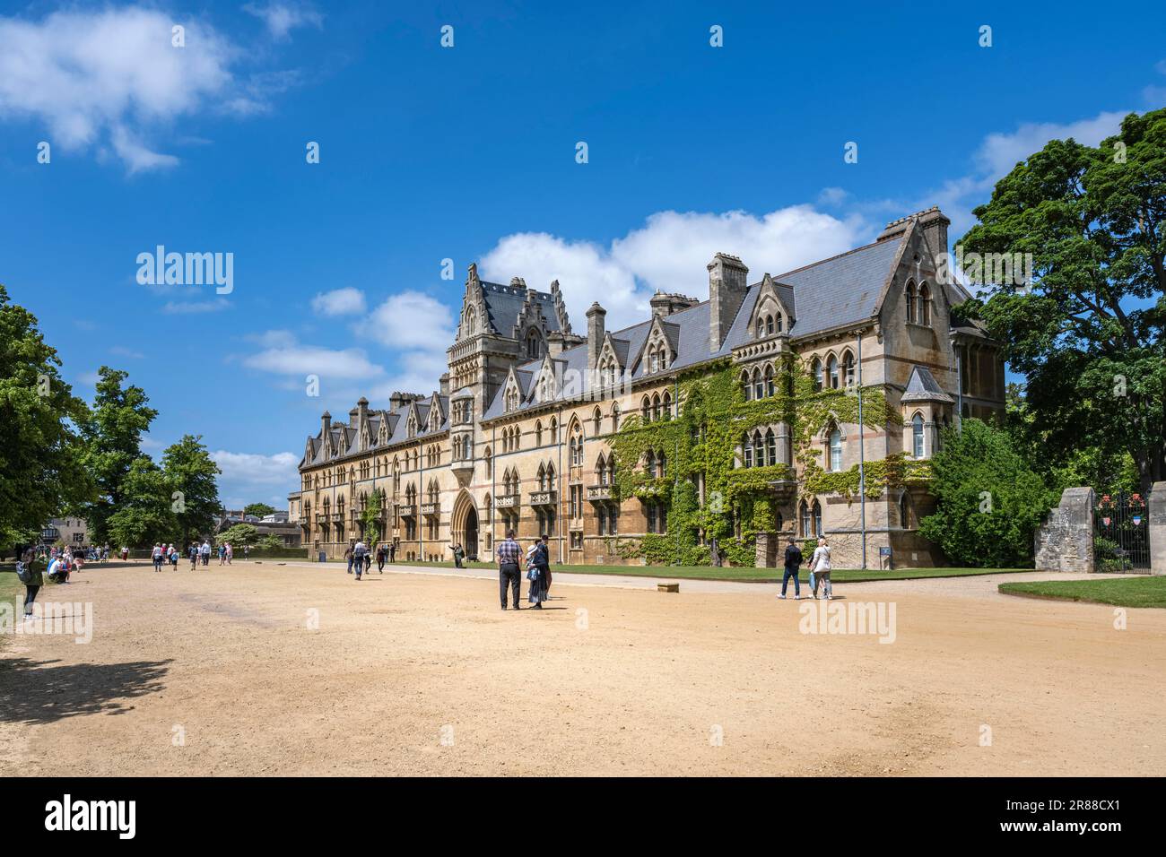 The Broad Walk mit dem Meadow Building, Christ Church College, Oxford, Oxfordshire England, Großbritannien Stockfoto