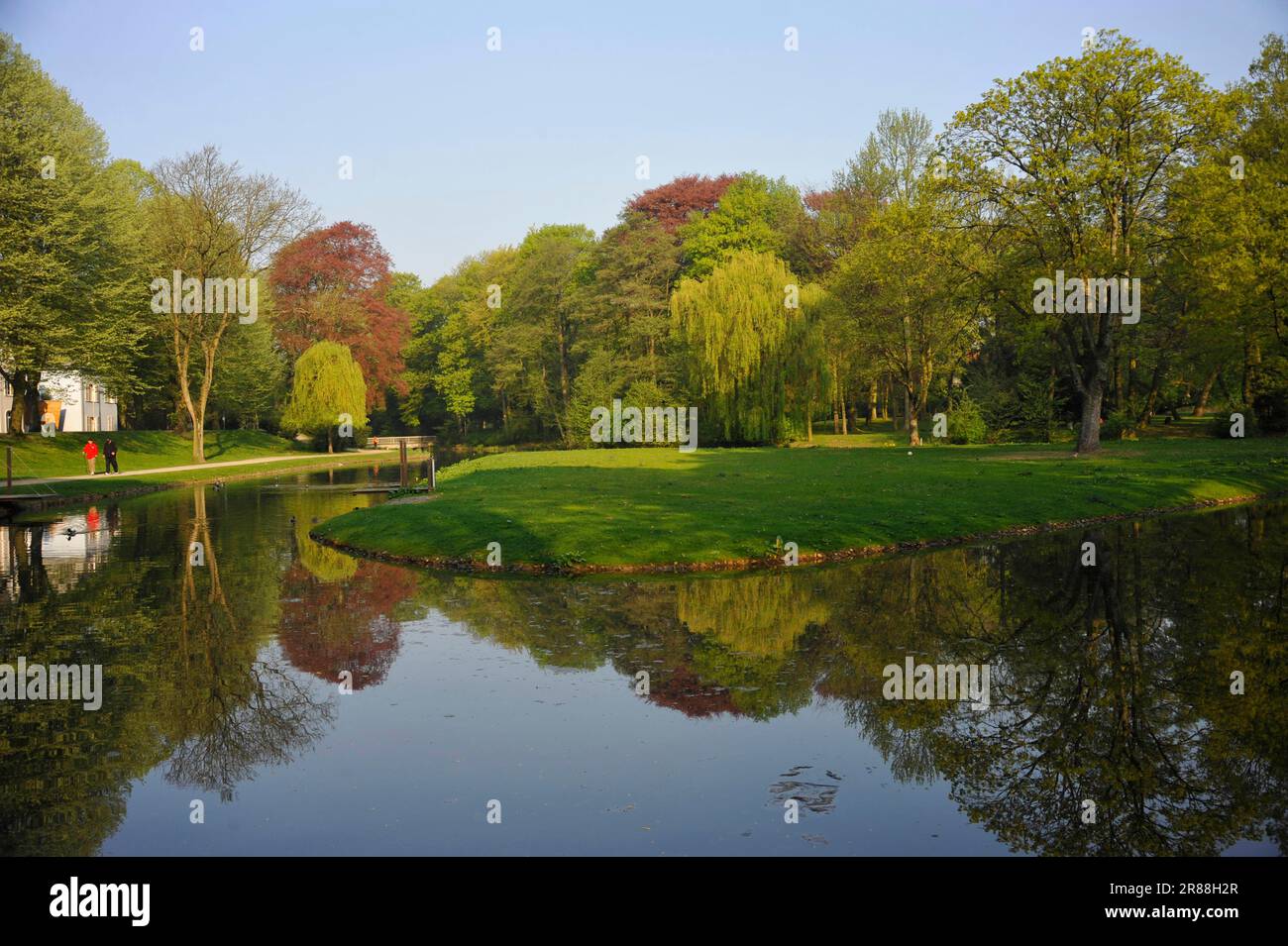 Schlossgärten, Moers, Ruhrgebiet, Nordrhein-Westfalen, Deutschland Stockfoto