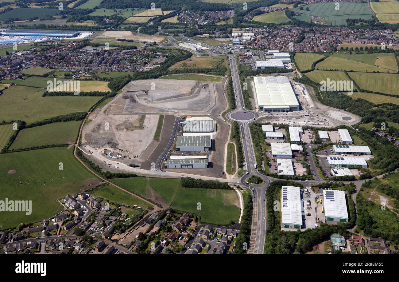 Industrie auf dem Dearne Valley Parkway in Hoyland, in der Nähe von Barnsley an der Kreuzung 36 der Autobahn M1 Stockfoto