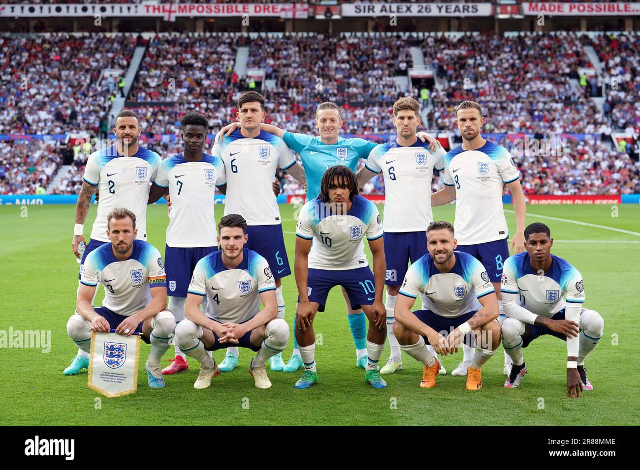 England Team Group, vor dem UEFA Euro 2024 Qualifying Group C Match in