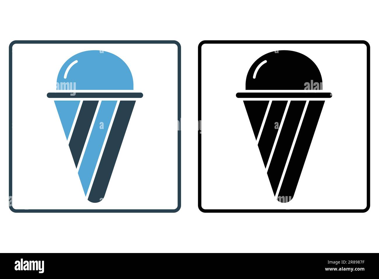 Eiskrem-Symbol. Solides Icon-Design. Einfache Vektorkonstruktion editierbar Stock Vektor