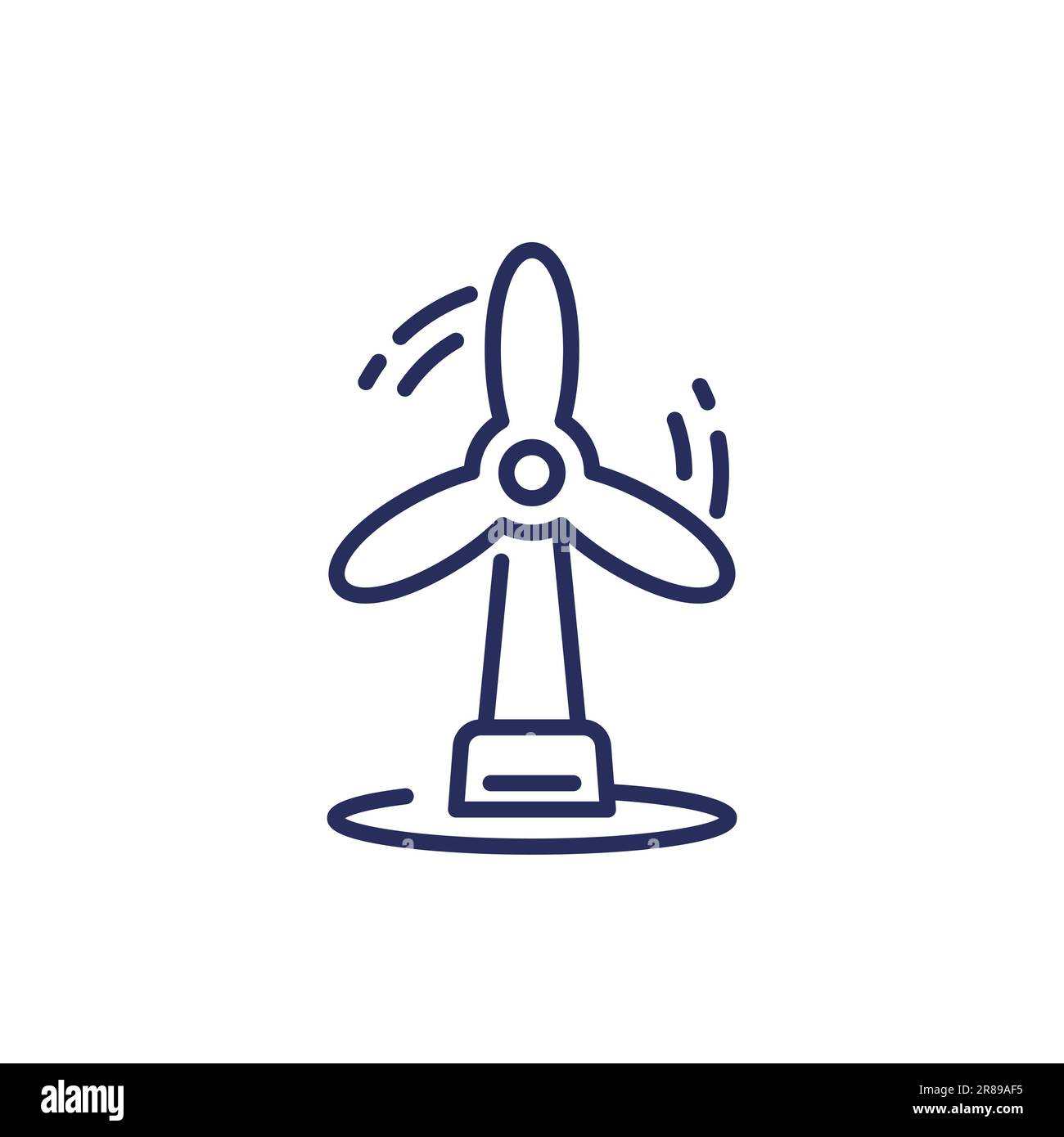 Symbol für Windturbine, Windmühle Stock Vektor