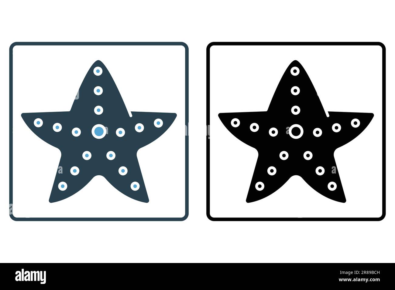 Seestern-Symbol. Solides Icon-Design. Einfache Vektorkonstruktion editierbar Stock Vektor