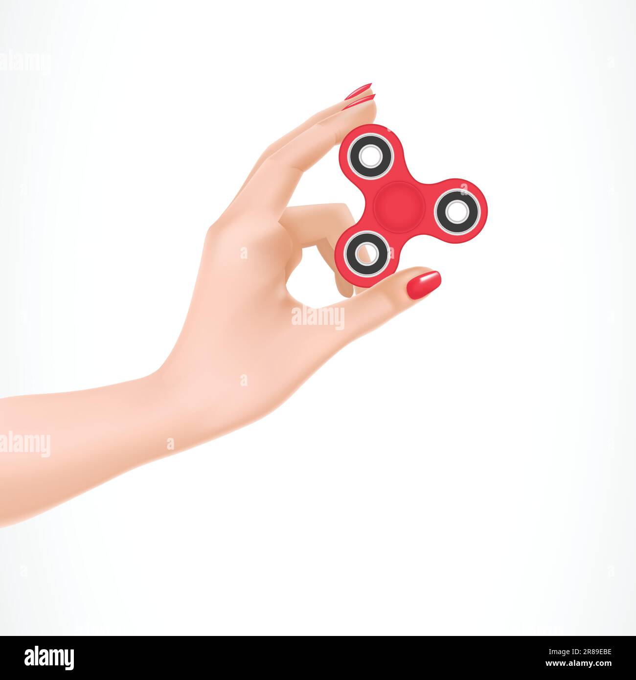 Abbildung: Fidget Spinner in Female Arm Stock Vektor