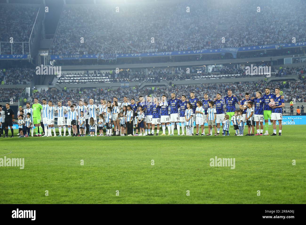 Fußball-Weltmeister Der Argentinischen Fußballmannschaft Stockfoto