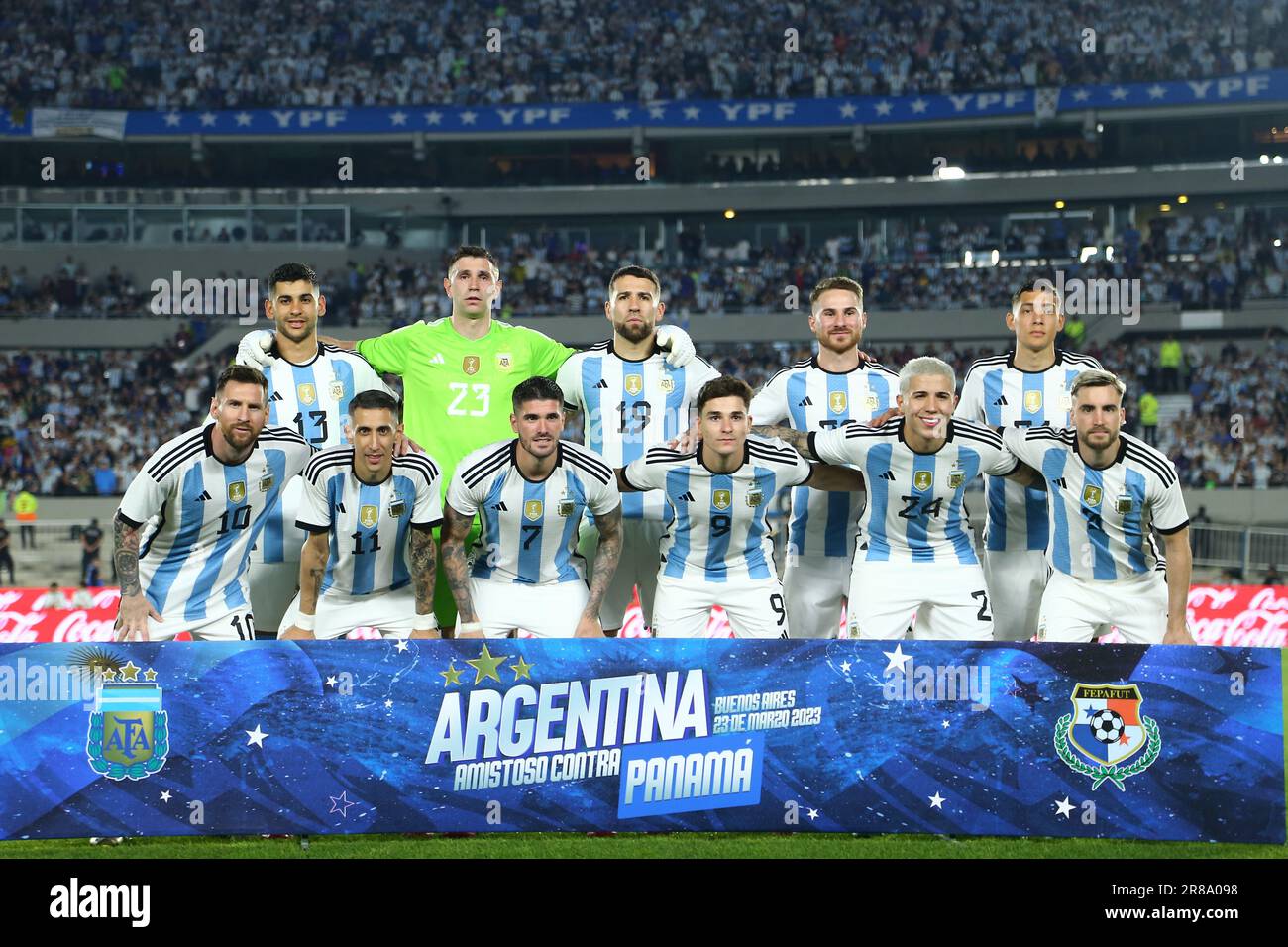 Fußballweltmeisterin Der Argentinischen Fußballmannschaft Stockfoto