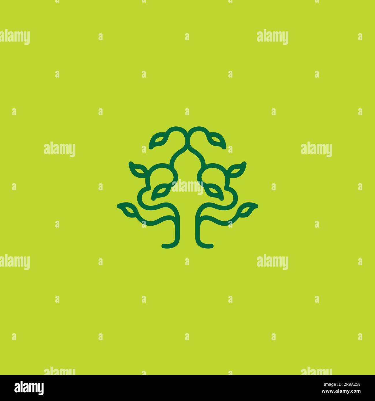 Logo Für Baumwachstum. Leaf-Logo-Design. Natursymbol Stock Vektor