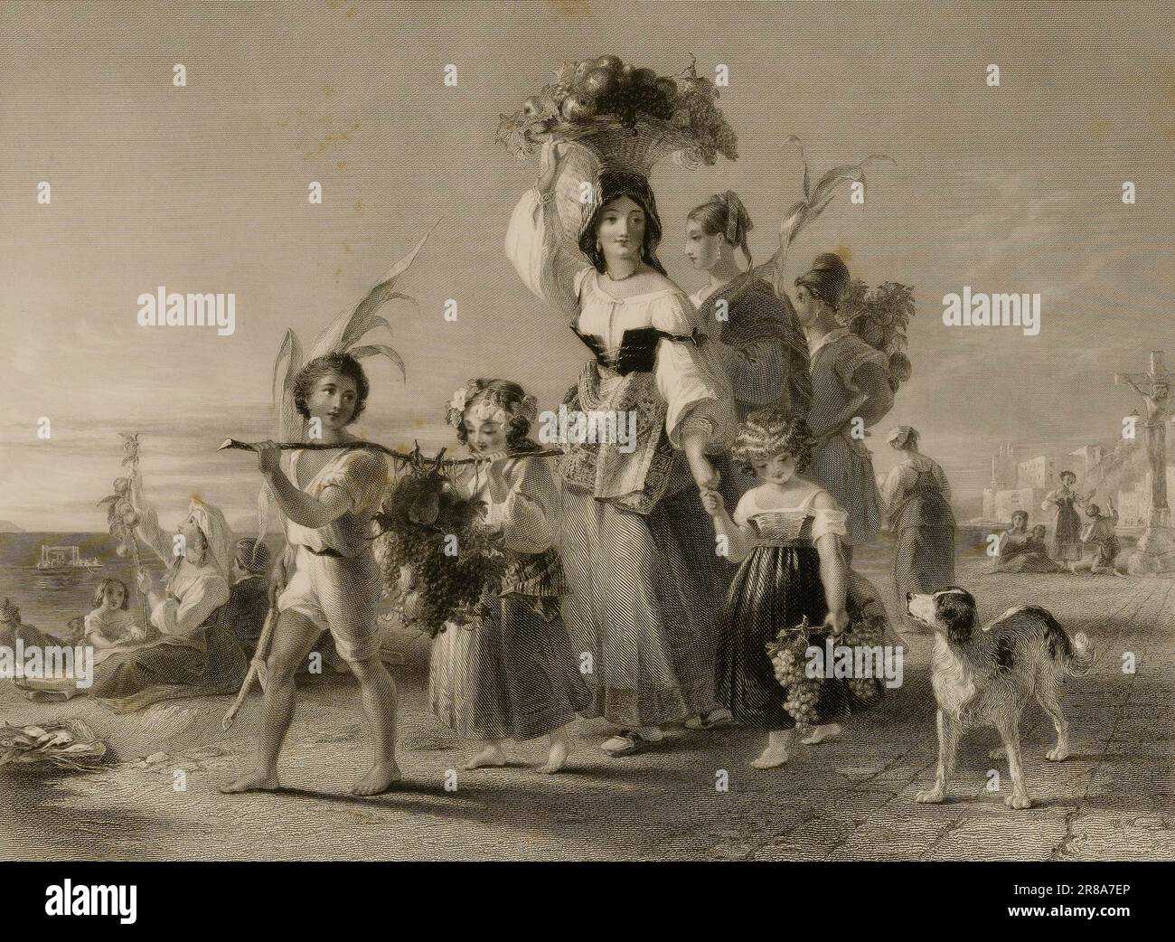 Neapolitanische Bauern [] von Samuel Sanaster, n.d. Stockfoto