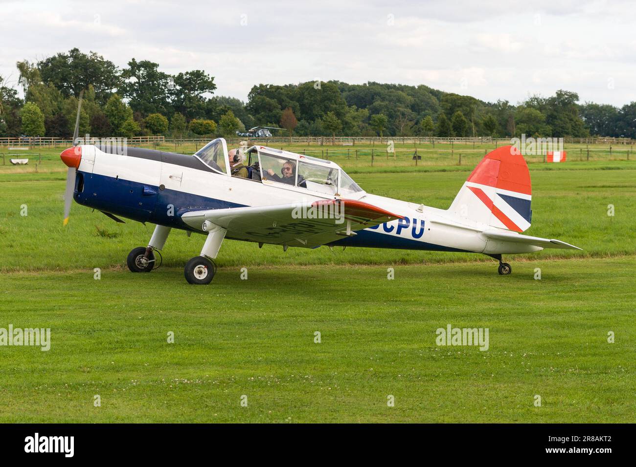 Ein Flugtag in der Shuttleworth Collection mit De Havilland Canada DHC-1 Chipmunk 22 G-BCPU , Old Warden, Bedfordshire 2009 Stockfoto