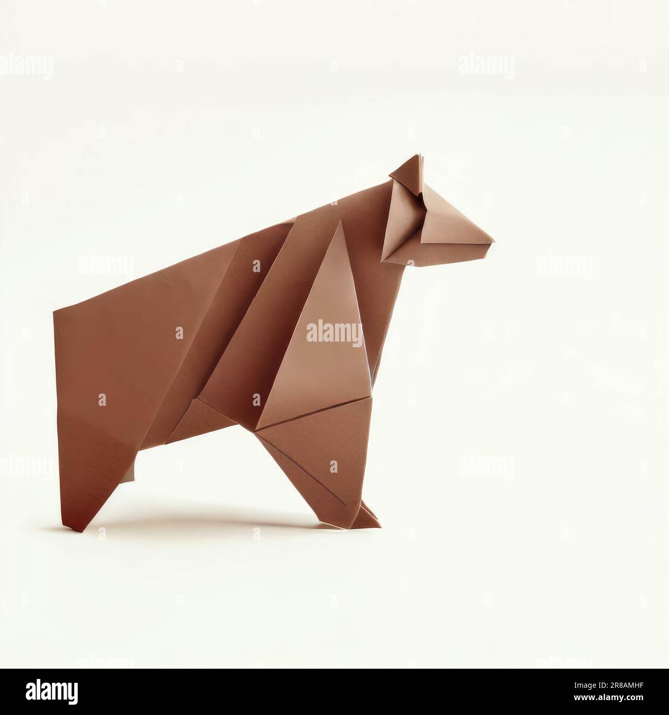 Die Schönheit des Origami : Sitzer Bärenpapierkunst Stockfoto