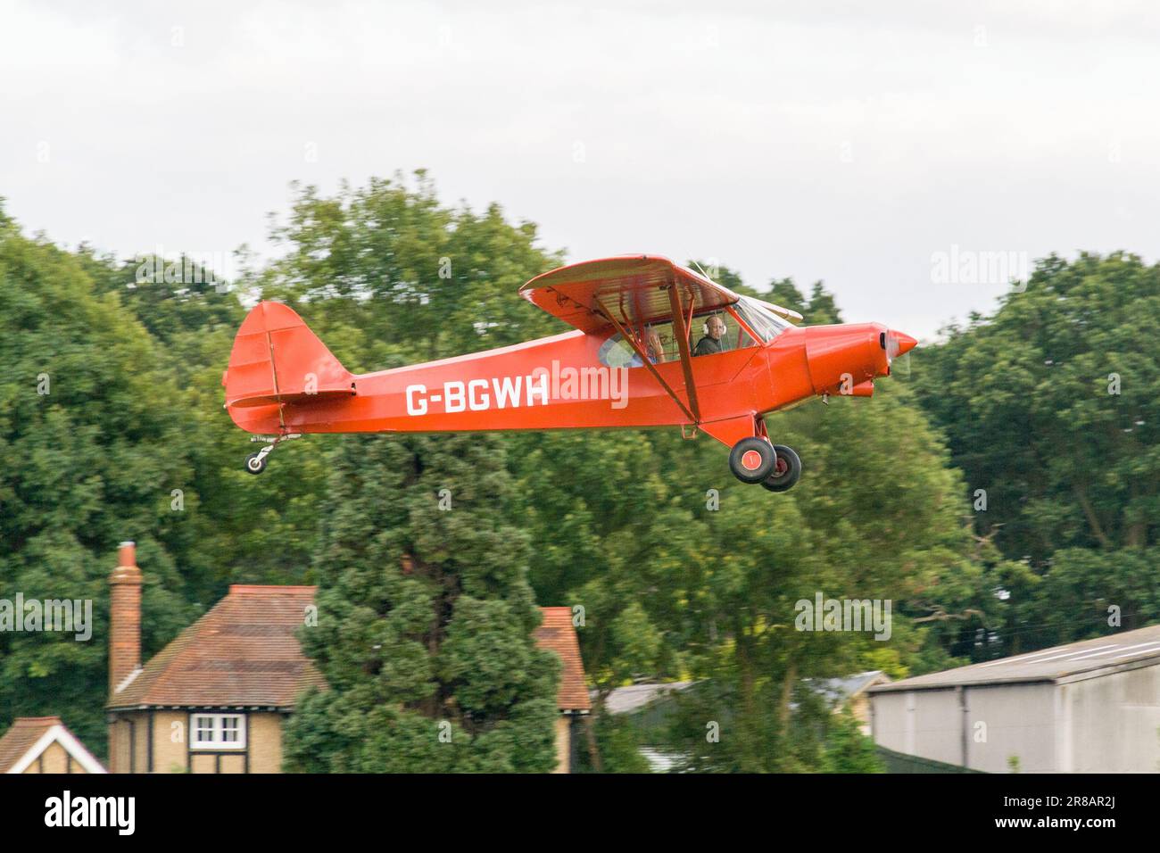 Ein Flugtag in der Shuttleworth Collection mit PIPER PA-18-150 SUPER CUB , Old Warden, Bedfordshire im Jahr 2009 Stockfoto