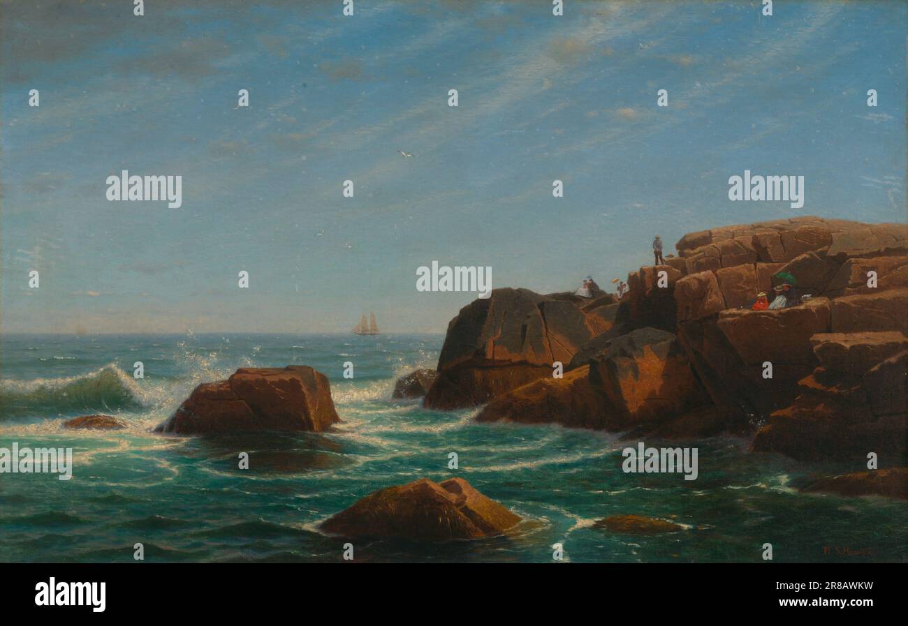 Castle Rock, Nahant 1865 von William Stanley Haseltine, geboren in Philadelphia, PA 1835-gestorben Rom, Italien 1900 Stockfoto